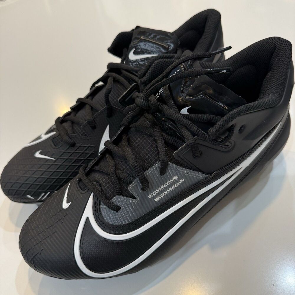 Nike Vapor Edge Pro 360 2 Football Cleats Black White Men's 12 Wide New